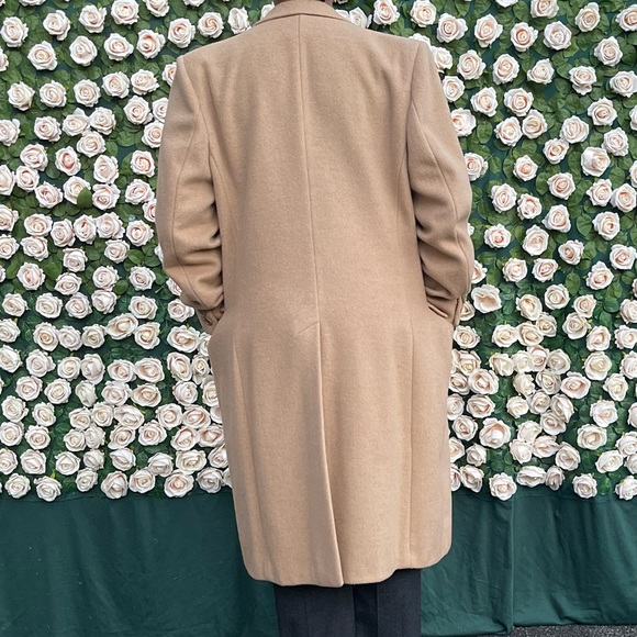 Virany Wool Cashmere Mix Camel Colored Pea Coat size 42 - Picture 3 of 4